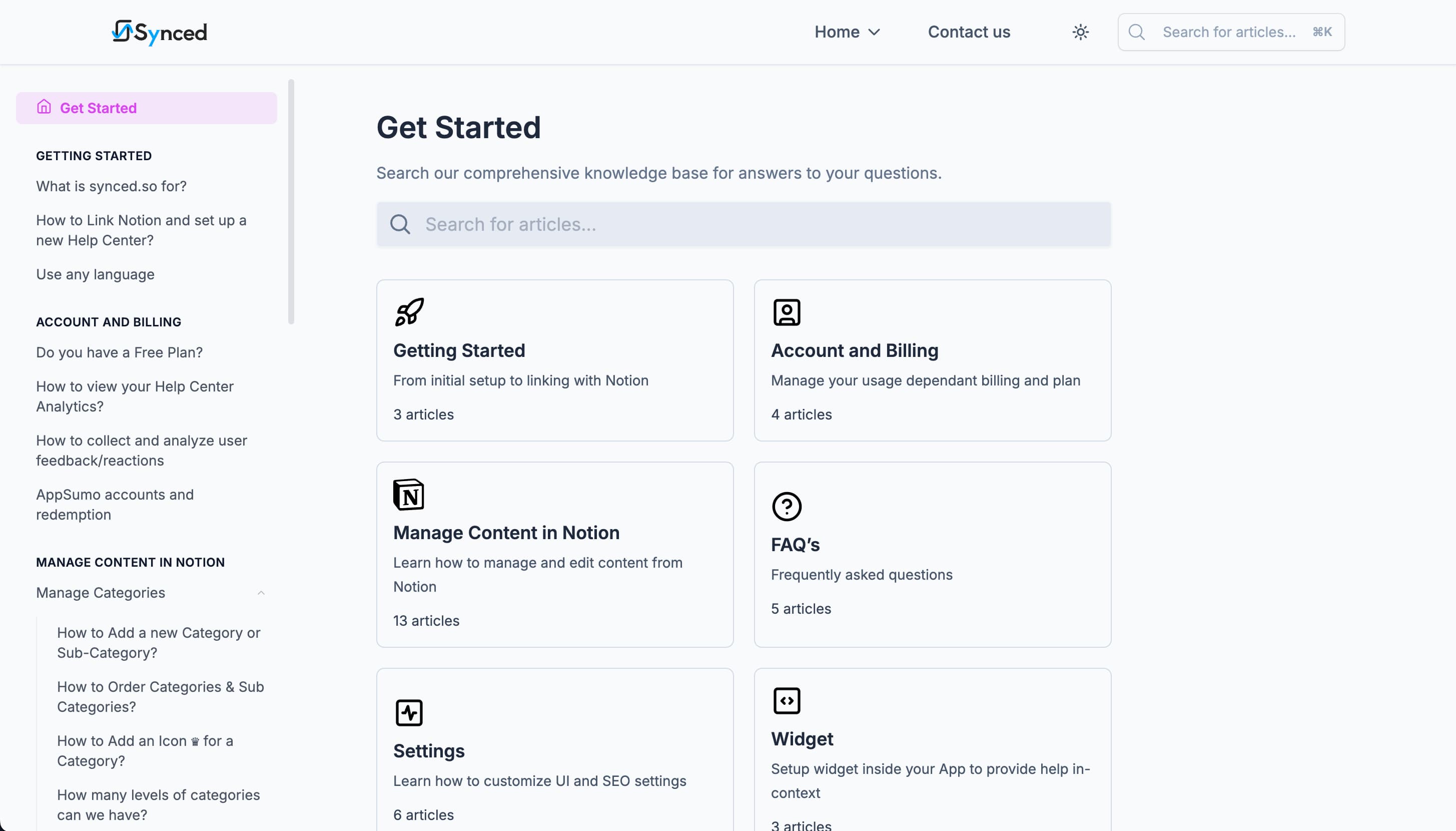 Synced Documentation